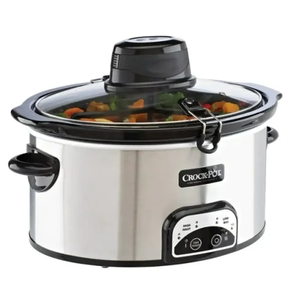 Crock-Pot 6 QT Medium size Programmable Cook & Carry Slow Cooker, Black  (SCCPVLF605)