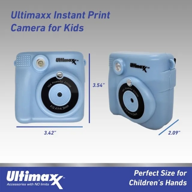 Ultimaxx Instant Print Camera () for Kids Teens ages 8-12 Beginners with 3  Printing Paper Rolls 32GB Micro SD Holiday Christmas Gift Bundle