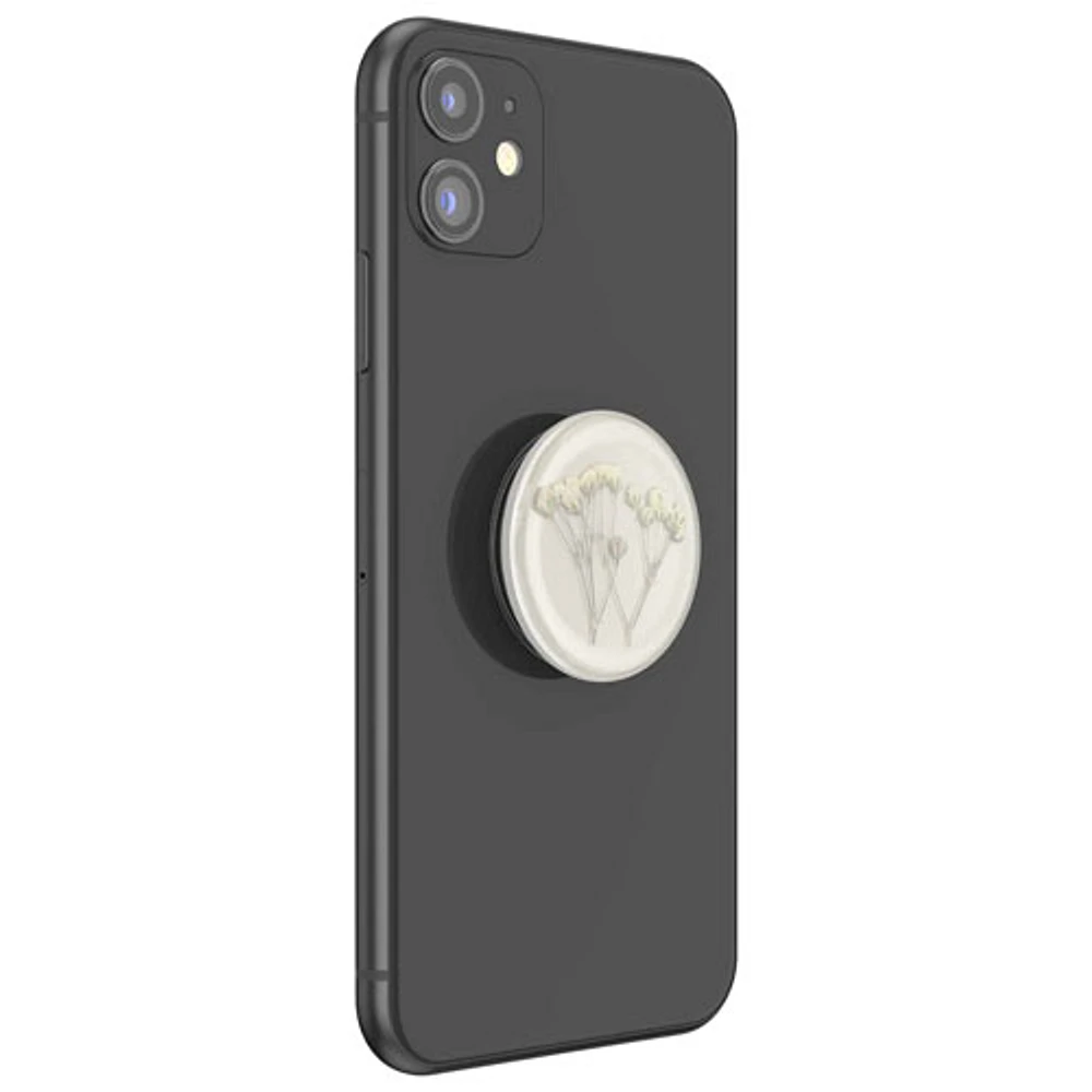 PopSockets PopGrip Universal Cell Phone Expanding Grip & Stand - Pressed Baby's Breath