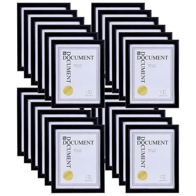 Kiera Grace Classic 8.5" x 11" Document Frame (PH43010-6MC) - 24 Pack - Black