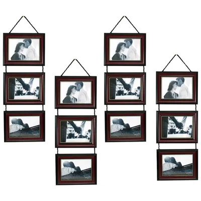 Kiera Grace Classic 4" x 6" Photo Frame (PH44047-1DC-4) - 4 Pack - Dark Brown