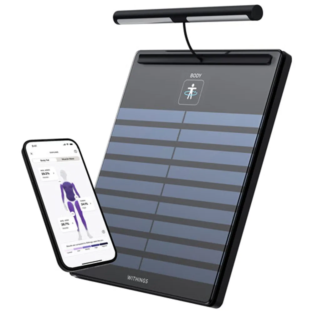 Withings Body Segment Wi-Fi/Bluetooth Smart Scale - Connected Health Station - Black