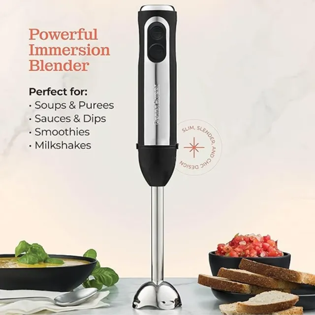 5 CORE Immersion Blender Handheld 1 Piece Red 500W Copper Motor Emulsifier  Blender Multi Purpose Emerson Blenders Premium Small Kitchen Appliances Use  Batidora Electrica