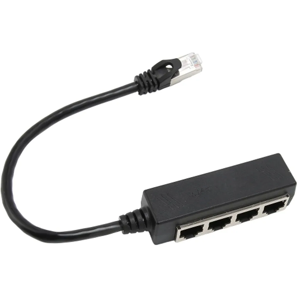 Generic RJ45 Ethernet Splitter LAN Splitter 1 To 2 Internet