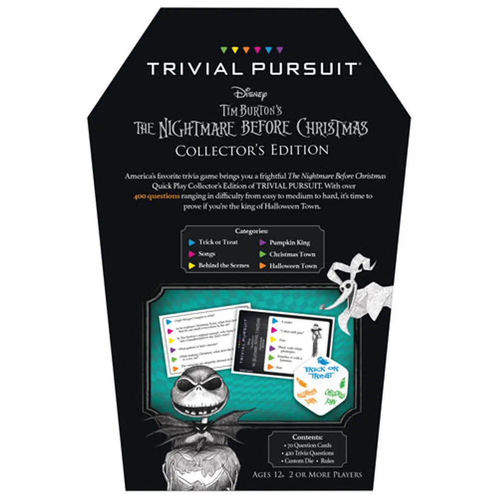 Trivial Pursuit: Tim Burton The Nightmare Before Christmas Card Game - English