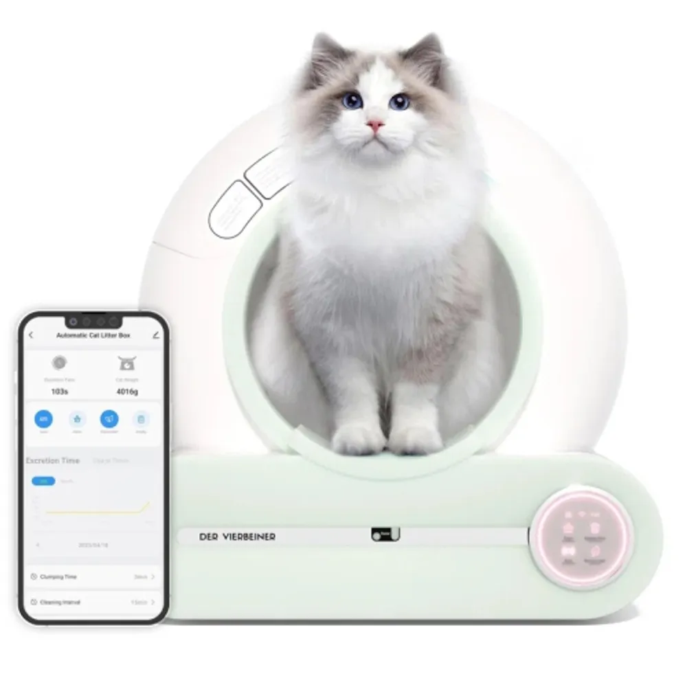 INSTACHEW PURRCLEAN Smart Cat Litter Box, App Enabled Cat Litter