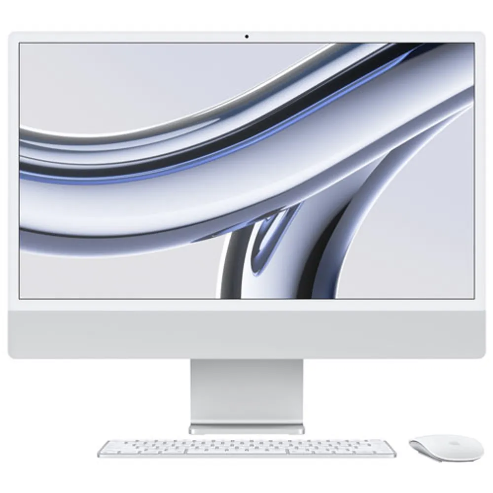 Apple iMac 24" (Fall 2023) - Silver (Apple M3 Chip / -Core GPU / 256GB SSD / 8GB RAM