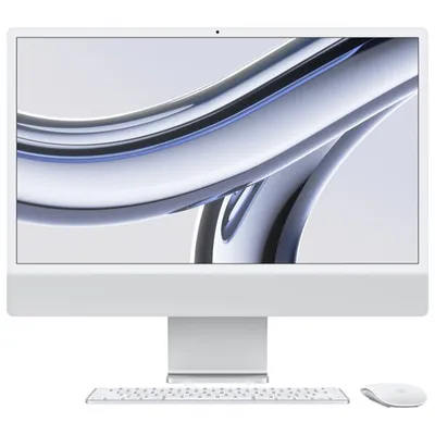 Apple iMac 24" (Fall 2023) - Silver (Apple M3 Chip / -Core GPU / 256GB SSD / 8GB RAM