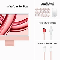 iMac de 24 po d'Apple (automne 2023) - Rose (puce M3 d'Apple/processeur graphique à 8 coeurs/SSD 256 Go/RAM 8 Go) - Français