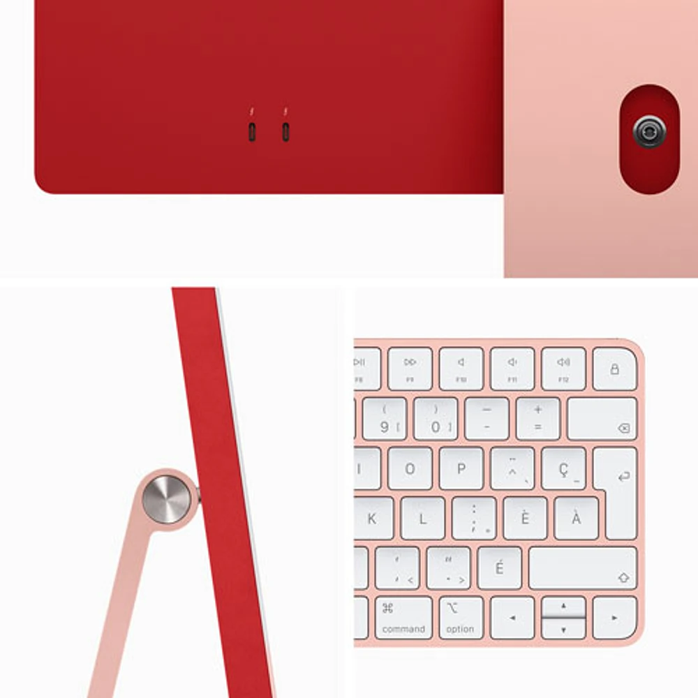 iMac de 24 po d'Apple (automne 2023) - Rose (puce M3 d'Apple/processeur graphique à 8 coeurs/SSD 256 Go/RAM 8 Go) - Français
