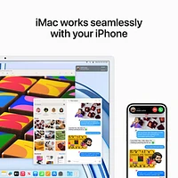 iMac de 24 po d'Apple (automne 2023) - Rose (puce M3 d'Apple/processeur graphique à 8 coeurs/SSD 256 Go/RAM 8 Go) - Français