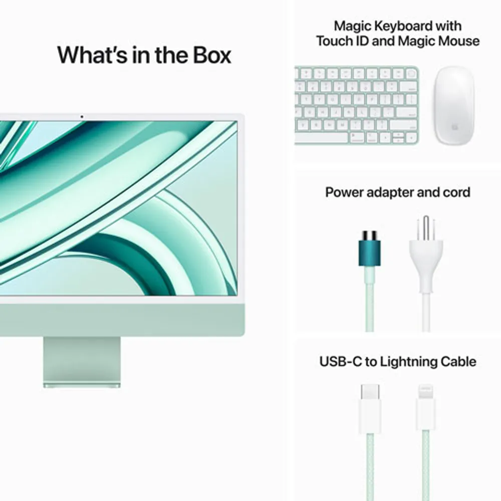 Apple iMac 24" (Fall 2023) - (Apple M3 Chip / 10-Core GPU / 512GB SSD / 8GB RAM