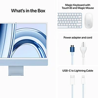 Apple iMac 24" (Fall 2023) - Blue (Apple M3 Chip / 10-Core GPU / 512GB SSD / 8GB RAM) - English