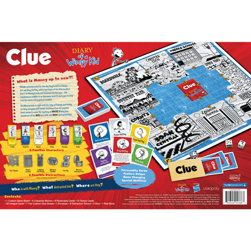 Clue: Diary of a Wimpy Kid Board Game - English