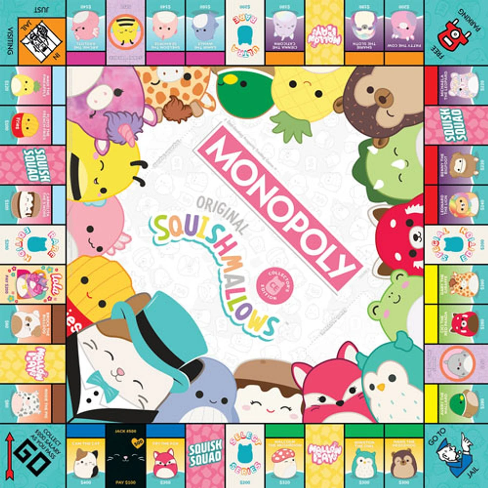 Monopoly: Jeu de société Original Squishmallows édition de collection - Anglais