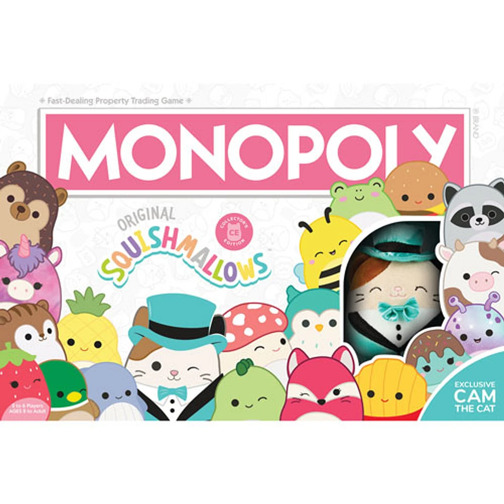 Monopoly: Jeu de société Original Squishmallows édition de collection - Anglais