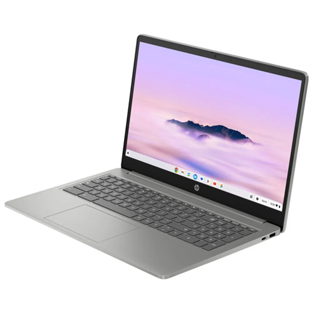 HP Chromebook Plus 15" Laptop - Mineral Silver (Intel Core i3-N305/128GB/8GB RAM/Chrome OS)