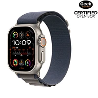 Open Box - Apple Watch Ultra 2 (GPS + Cellular) 49mm Titanium Case with Blue Alpine Loop - Small