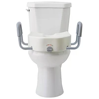 Medline Raised Toilet Seat With Arms - White