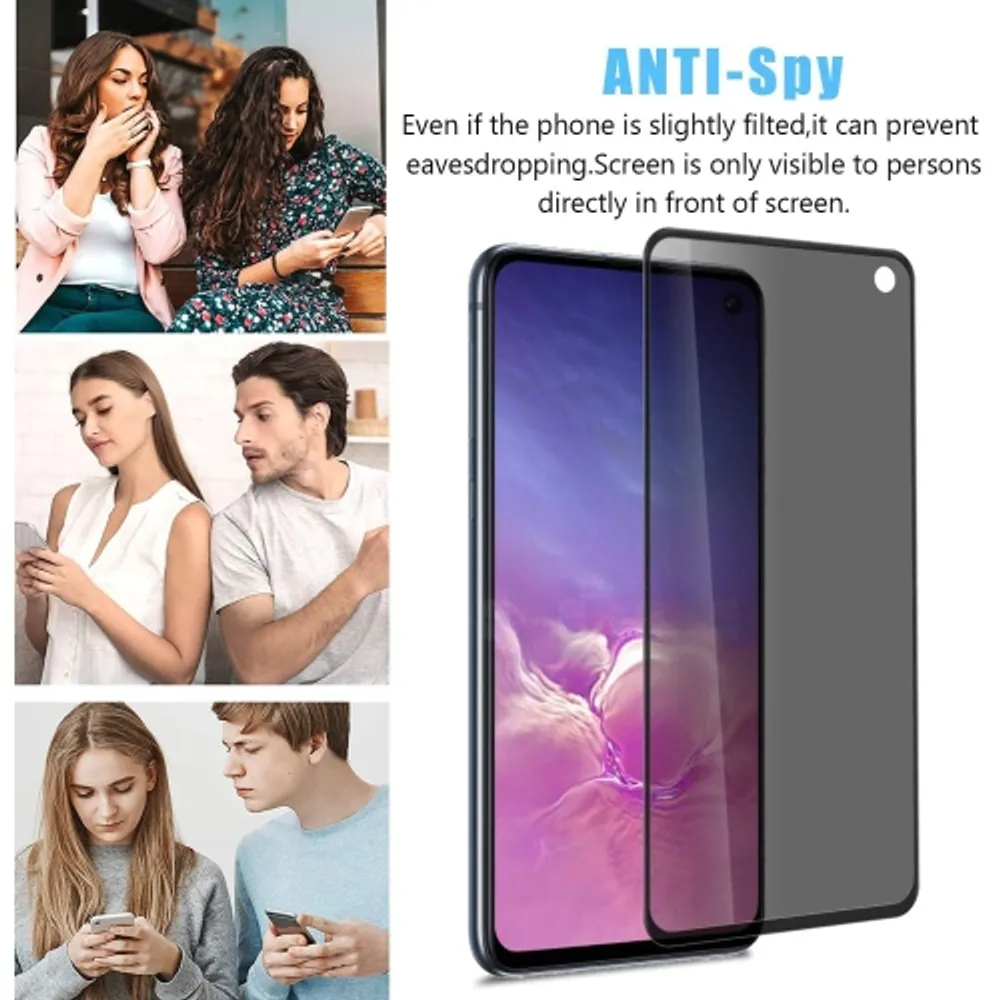 2 Pack Privacy Screen Protector Tempered Glass Anti-Spy 9H