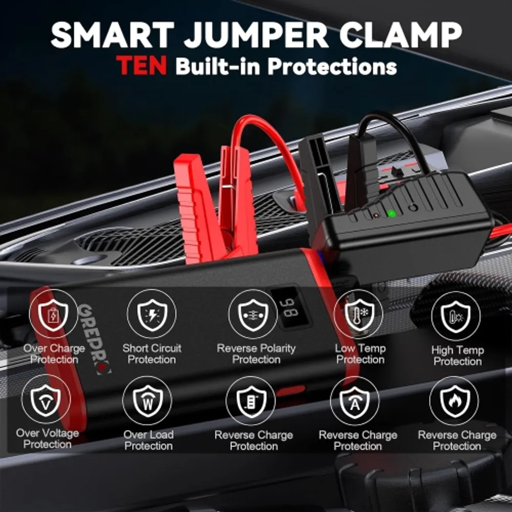 GREPRO 1500A Jump Starter Power Pack