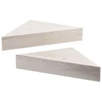 Kiera Grace Corner Floating Wall Shelf - 2 Pack - Weathered White