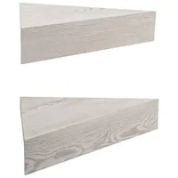 Kiera Grace Corner Floating Wall Shelf - 2 Pack - Weathered White