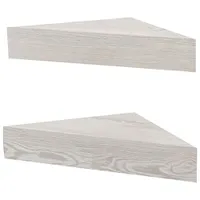 Kiera Grace Corner Floating Wall Shelf - 2 Pack - Weathered White