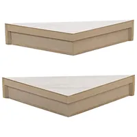 Kiera Grace Corner Floating Wall Shelf - 2 Pack - Weathered White