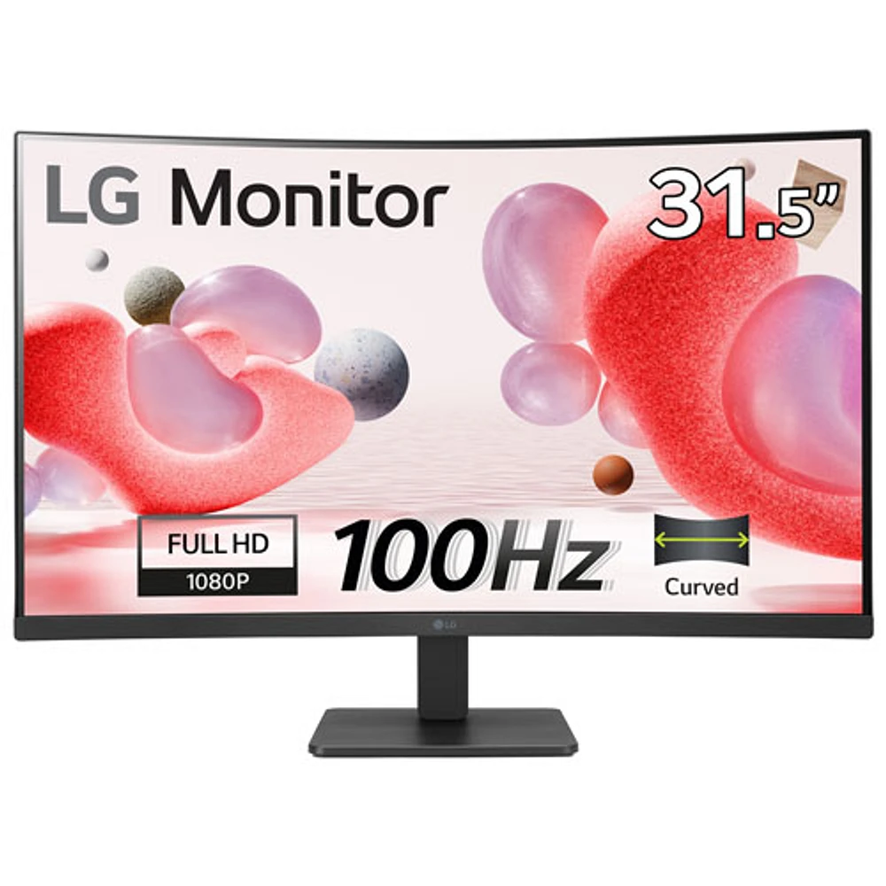 LG 32" FHD 100Hz 5 ms Curved VA LCD (32MR50C) - Black