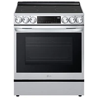 Boîte ouverte - Cuisinière à induction encastrable convection véritable friture air chaud 6,3 pi³ 30 po de LG (LSIL6336F) - Inox - Parfait état