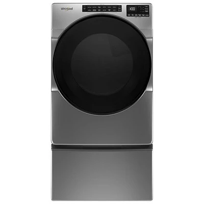 Open Box - Whirlpool 7.4 Cu. Ft. Electric Steam Dryer (YWED6605MC) - Chrome Shadow - Perfect Condition