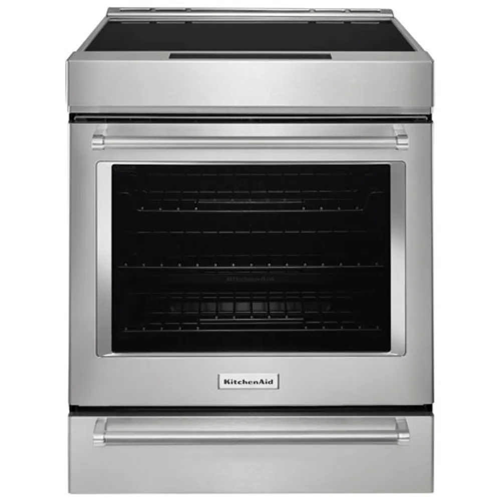 Open Box - KitchenAid 30" 6.4 Cu Ft True Convection Slide-In Induction Range (KSIS730PSS) -Stainless -Scratch & Dent