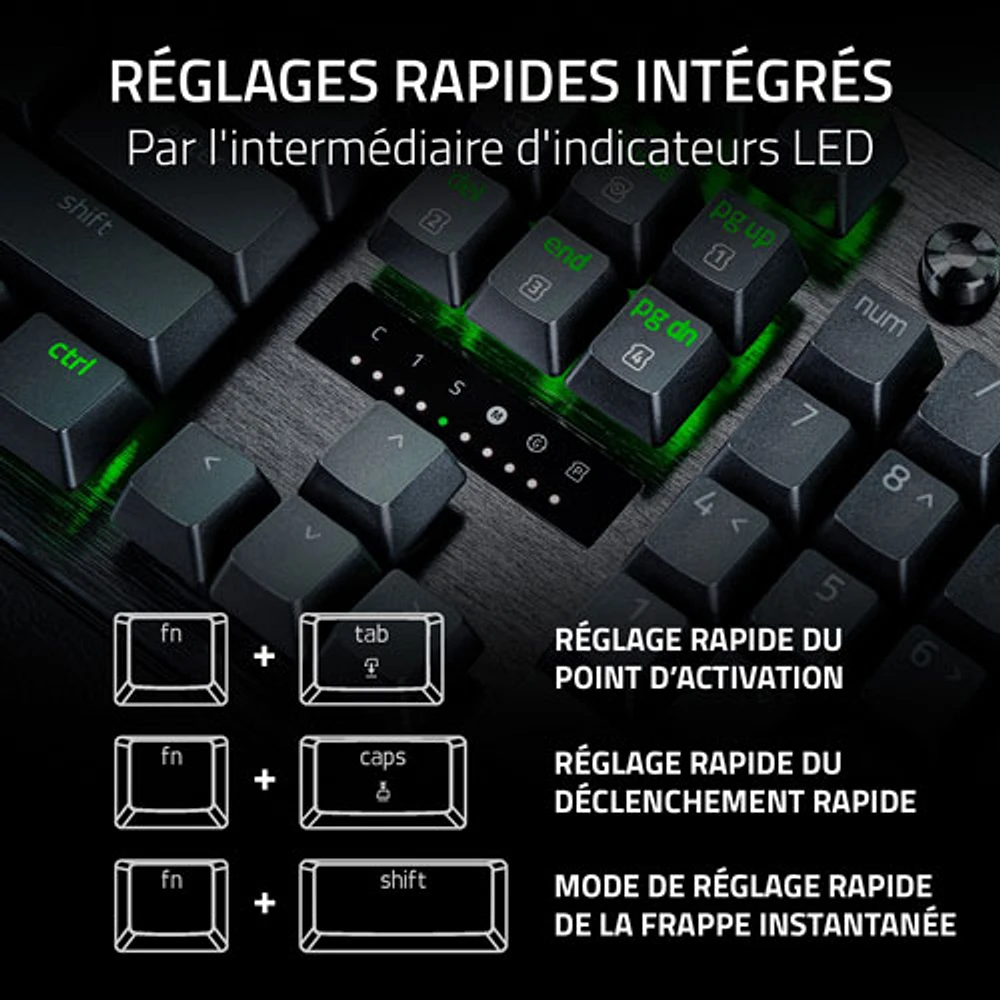 Clavier de jeu optique mécanique rétroéclairé pleine grandeur Huntsman V3 Pro de Razer