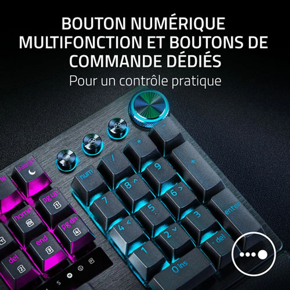 Clavier de jeu optique mécanique rétroéclairé pleine grandeur Huntsman V3 Pro de Razer