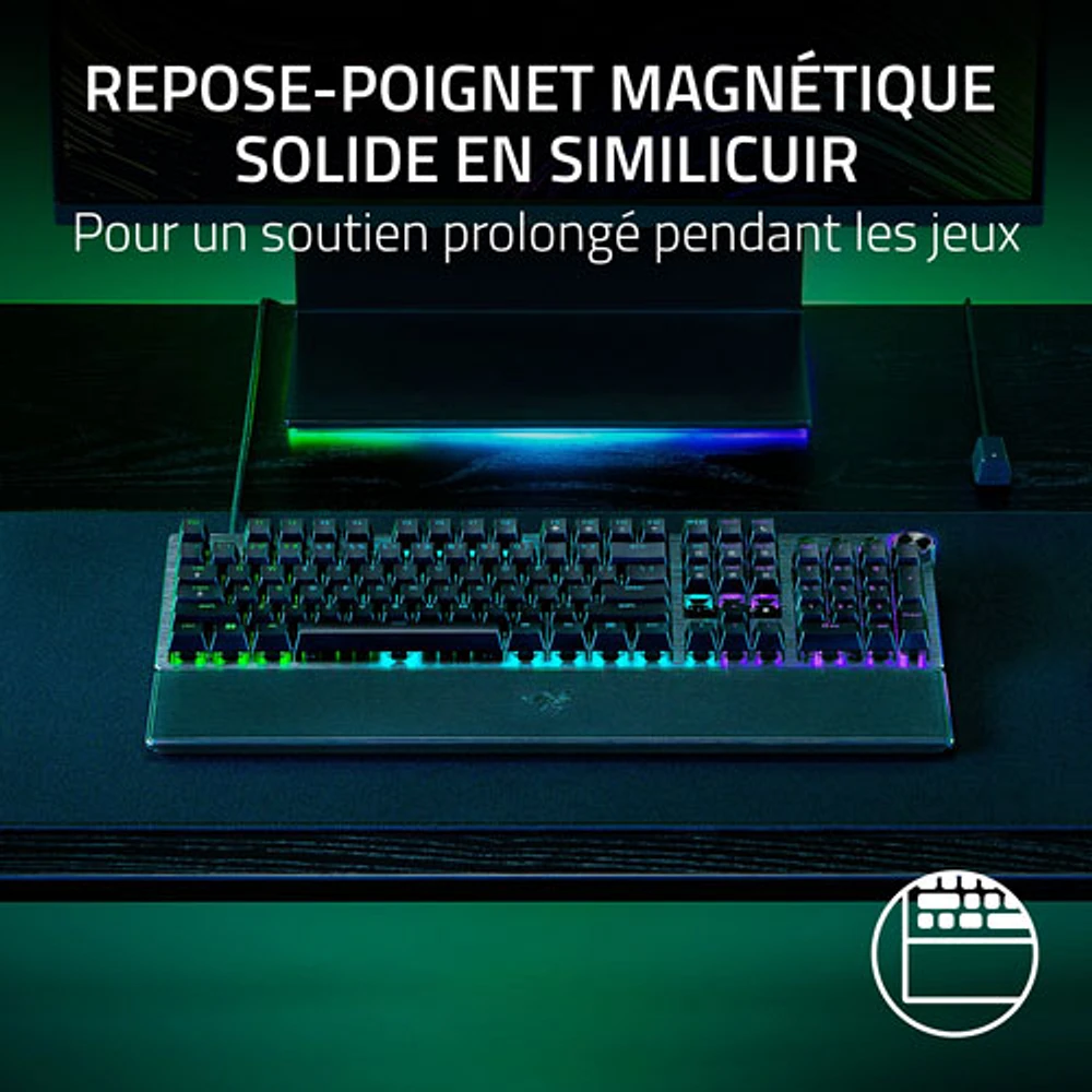 Clavier de jeu optique mécanique rétroéclairé pleine grandeur Huntsman V3 Pro de Razer