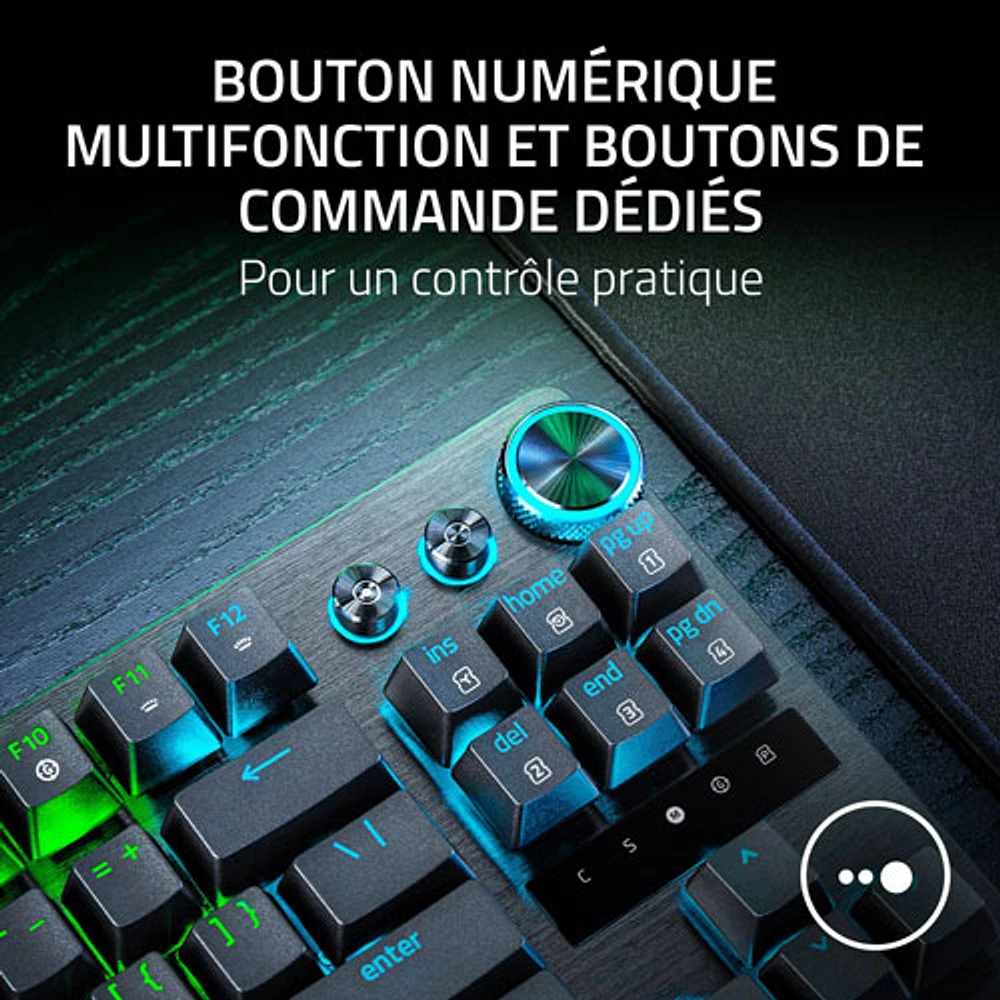 Clavier de jeu optique mécanique rétroéclairé sans pavé numérique Huntsman V3 Pro de Razer