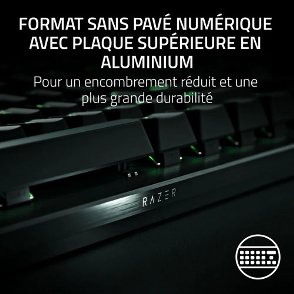 Clavier de jeu optique mécanique rétroéclairé sans pavé numérique Huntsman V3 Pro de Razer