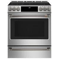 Cafe 30" 5.7 Cu Ft True Convection 5-Element Slide-In Electric Air Fry Range (CHS90XP2MS1) -Stainless Steel