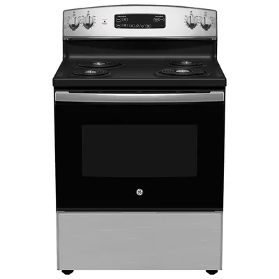 Cuisinière électrique autonome à serpentins de 5,0 pi³ et 30 po de GE (JCBS350SVSS) - Inox