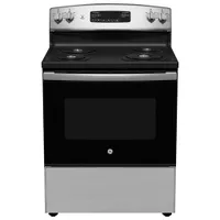 GE 30" 5.0 Cu. Ft. Freestanding Electric Coil Top Range (JCBS350SVSS) - Stainless Steel