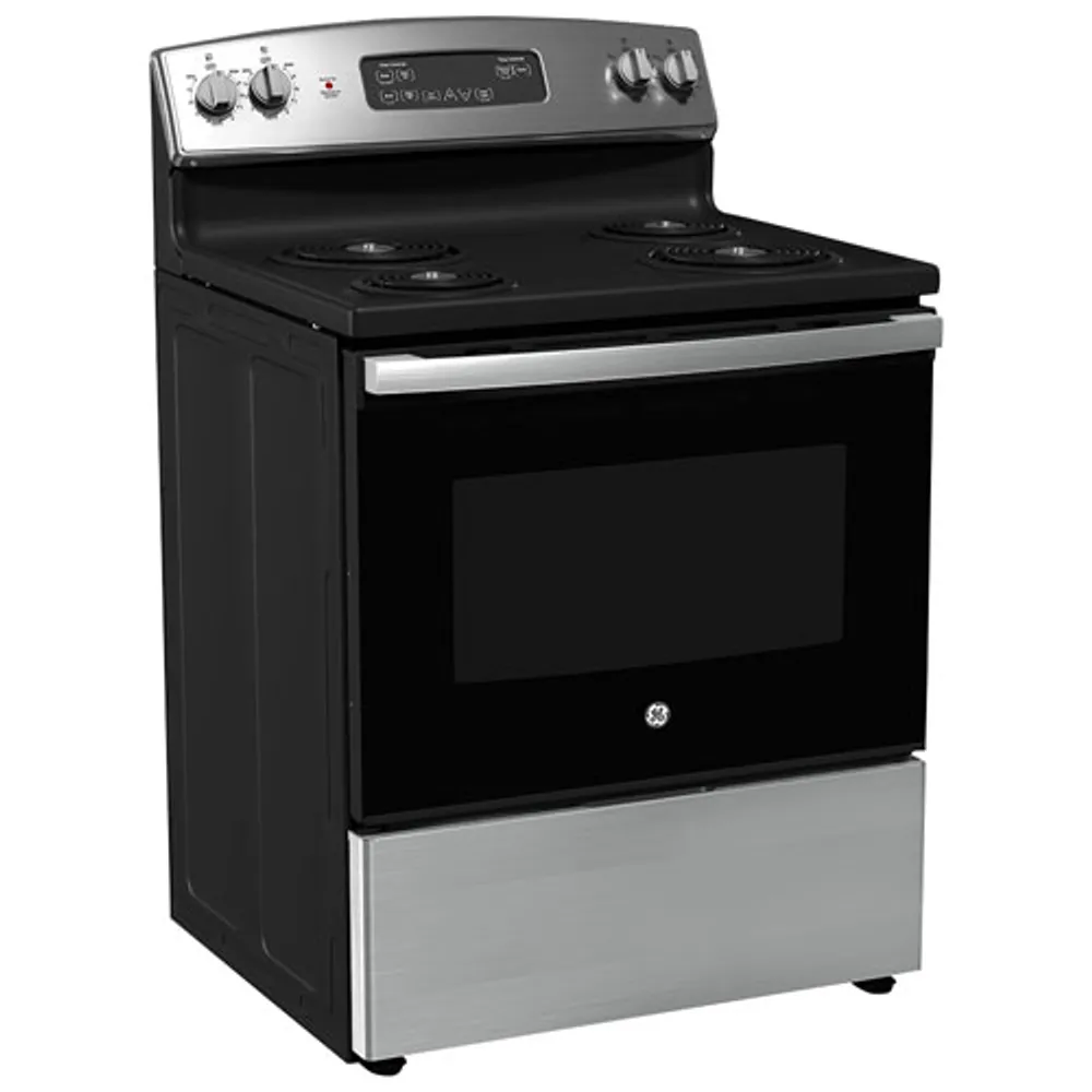 GE 30" 5.0 Cu. Ft. Freestanding Electric Coil Top Range (JCBS350SVSS) - Stainless Steel