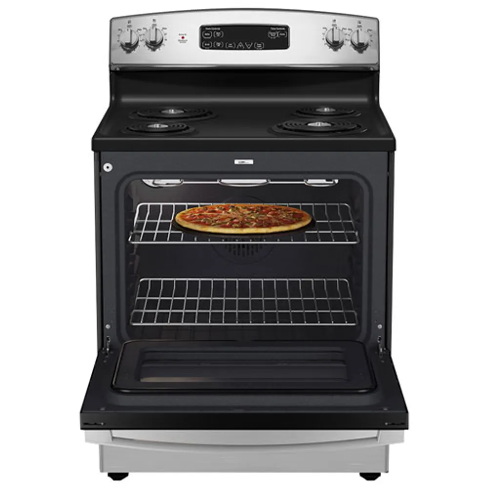 GE 30" 5.0 Cu. Ft. Freestanding Electric Coil Top Range (JCBS350SVSS) - Stainless Steel