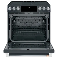 Cafe 30" 5.7 Cu Ft True Convection 5-Element Slide-In Electric Air Fry Range (CCES700P3MD1) -Matte Black