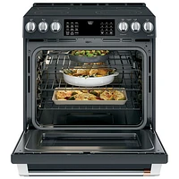 Cafe 30" 5.7 Cu Ft True Convection 5-Element Slide-In Electric Air Fry Range (CCES700P3MD1) -Matte Black