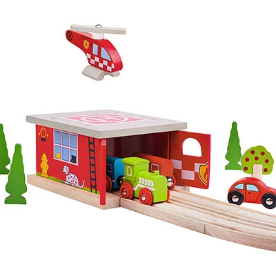 Bigjigs Toys Fire Station Shed