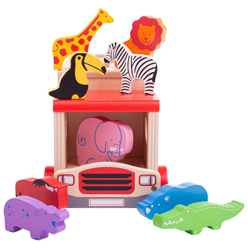 Bigjigs Wooden Safari Sorting Lorry