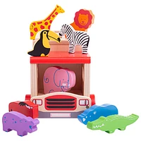 Bigjigs Wooden Safari Sorting Lorry