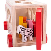 Bigjigs Wooden Safari Sorting Lorry