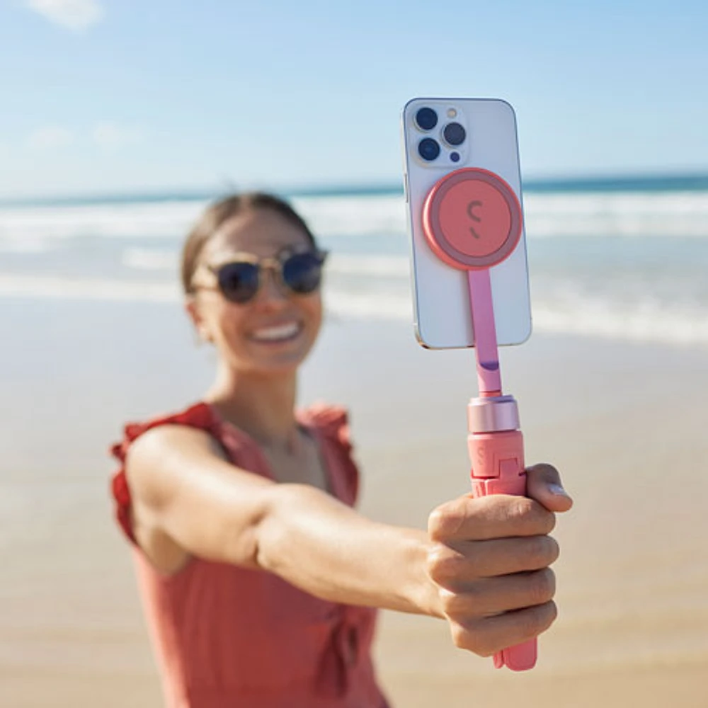 ShiftCam SnapPod Magnetic Tripod & Selfie Stick - Pink Pomelo